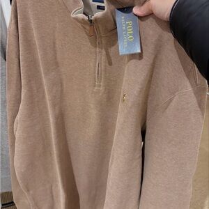 Ralph Lauren Men's Brown 2xl half zip sweater